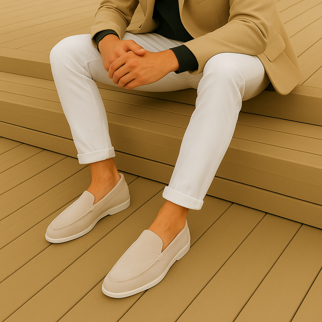 Gerd | Klassische Loafer in Veloursoptik