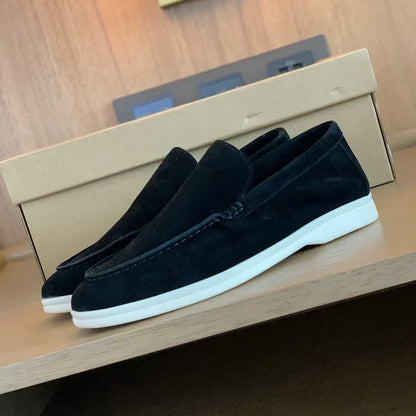 Gerd | Klassische Loafer in Veloursoptik