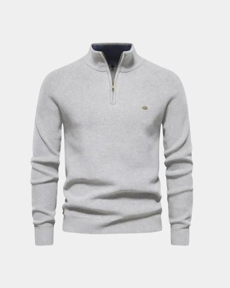 Claus | Hellgrauer Troyer-Pullover