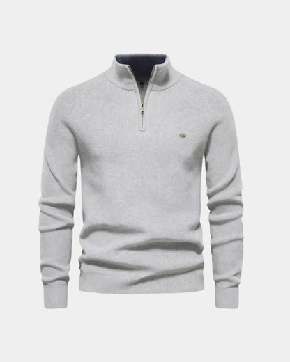 Claus | Hellgrauer Troyer-Pullover