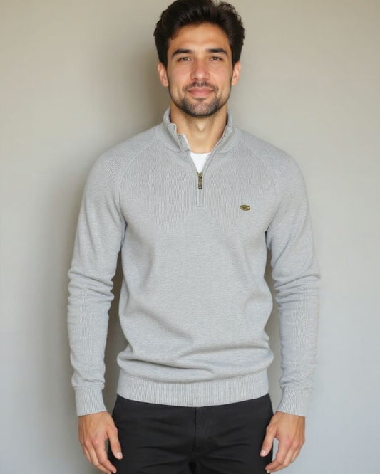 Claus | Hellgrauer Troyer-Pullover