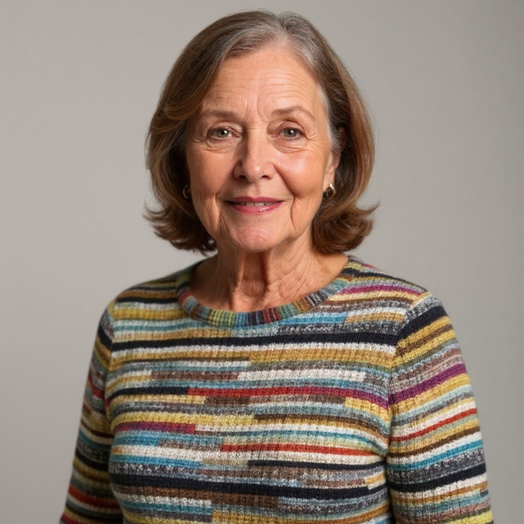 Claudia | Bunter Strickpullover mit Streifen