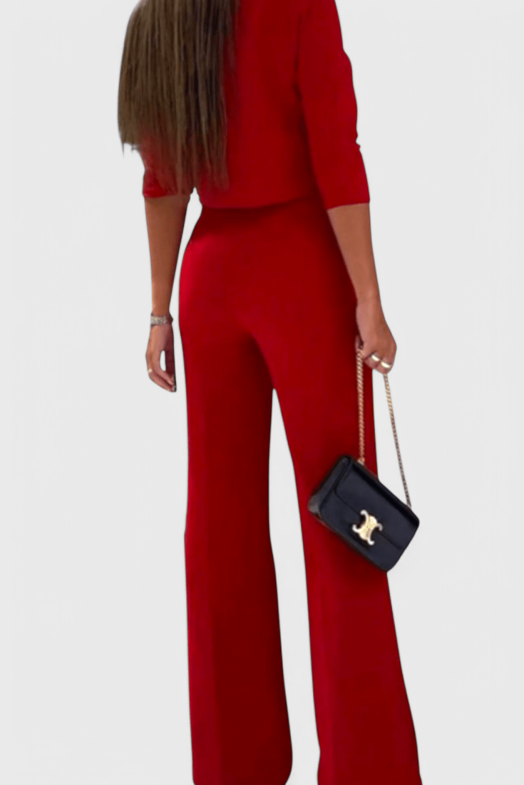 Cleo | Elegantes Oberteil & weite Hose Set