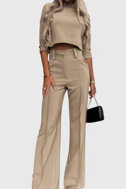 Cleo | Elegantes Oberteil & weite Hose Set