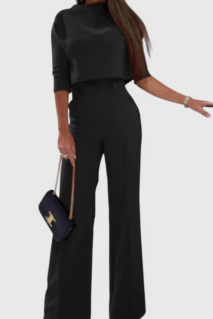 Cleo | Elegantes Oberteil & weite Hose Set
