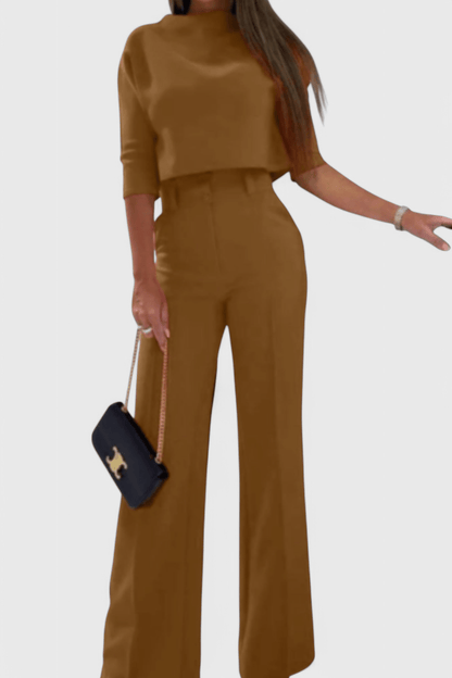 Cleo | Elegantes Oberteil & weite Hose Set