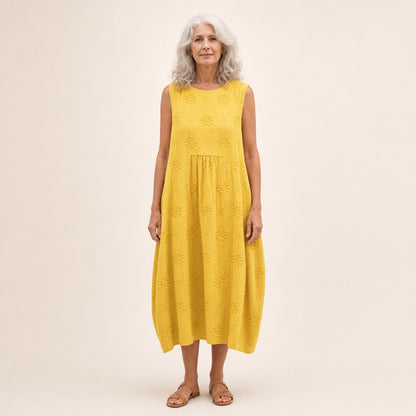 Brigitte | Ärmelloses Sommerkleid in Gelb