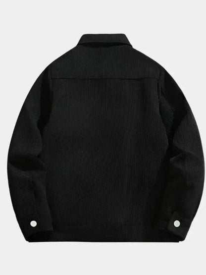 Dieter | Graue Cordjacke mit Teddyfutter