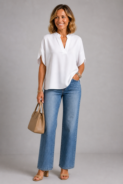 Steffi | Top in Weiß