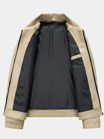 Dirk | Schwarze Jacke in Lederoptik
