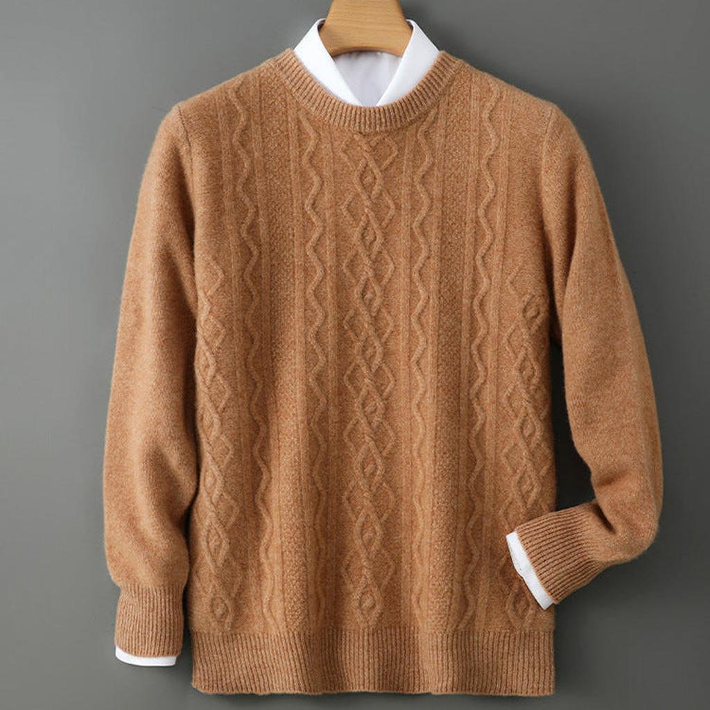 Rita-Marie | Pullover in Kaschmir-Optik mit Zopfmuster