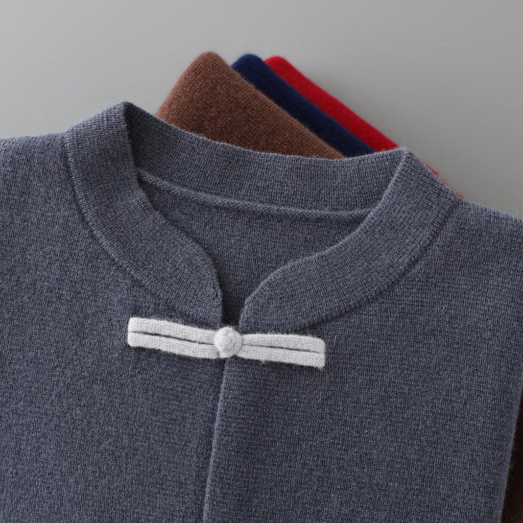 Gesa-Luise | Cardigan in Kaschmir-Optik mit Stehkragen