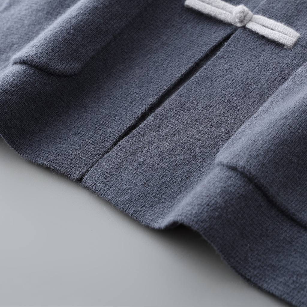 Gesa-Luise | Cardigan in Kaschmir-Optik mit Stehkragen