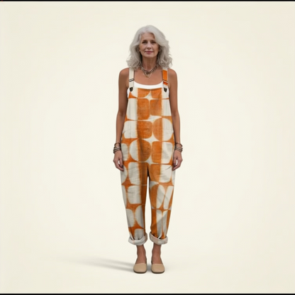 Henrike | Latzhose mit Retro-Kreismuster