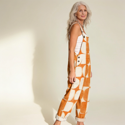 Henrike | Latzhose mit Retro-Kreismuster