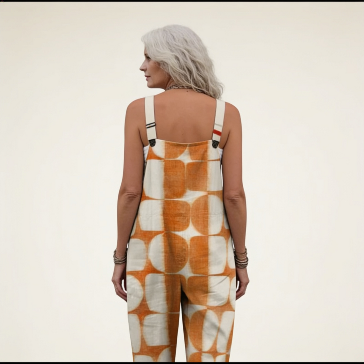 Henrike | Latzhose mit Retro-Kreismuster