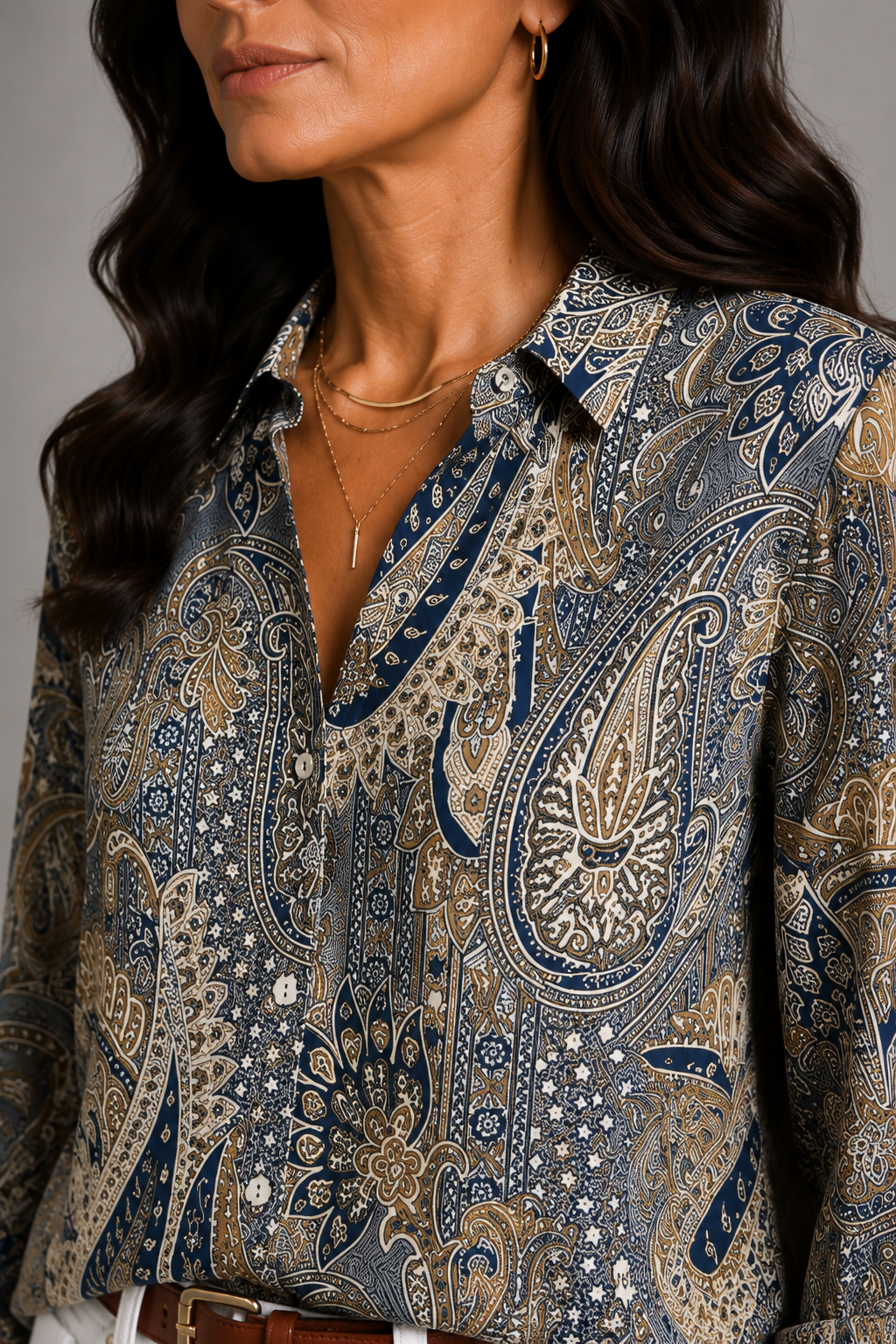 Irmgard | Bluse mit Paisleymuster