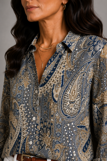 Irmgard | Bluse mit Paisleymuster