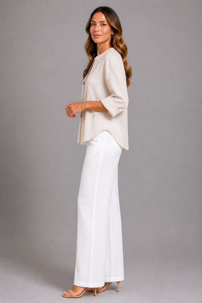 Agnes | Bluse in Leinenoptik