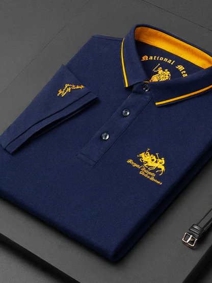 Erwin | Dunkelblaues Club-Poloshirt