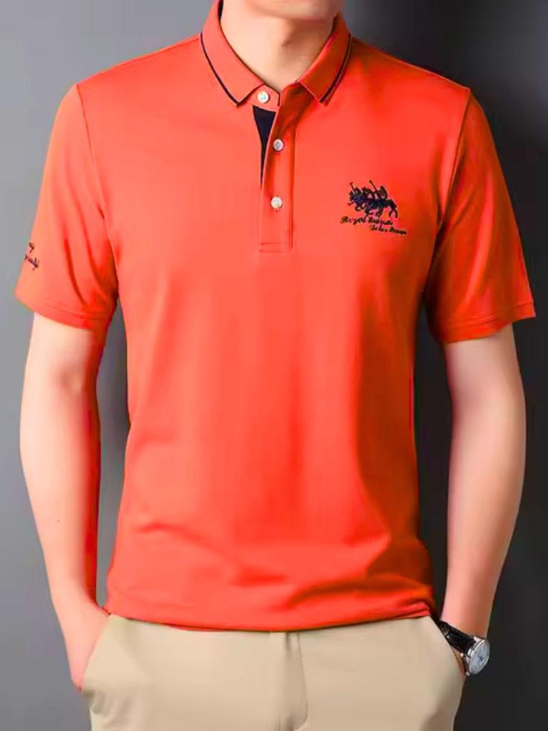 Erwin | Dunkelblaues Club-Poloshirt