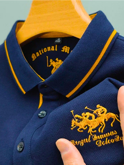 Erwin | Dunkelblaues Club-Poloshirt