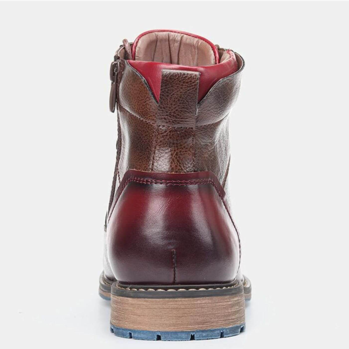 Alois | Bordeauxrote elegante Schnürstiefel