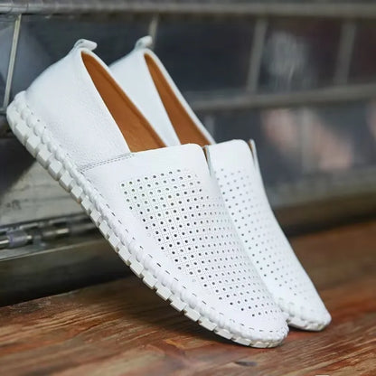 Georg | Perforierte Freizeit-Loafer in Lederoptik