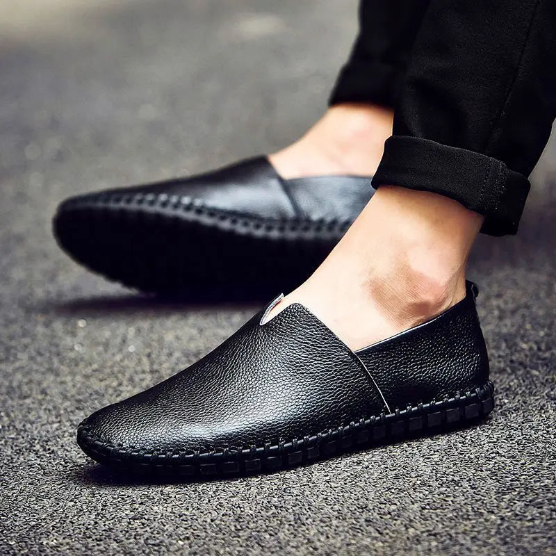Georg | Perforierte Freizeit-Loafer in Lederoptik