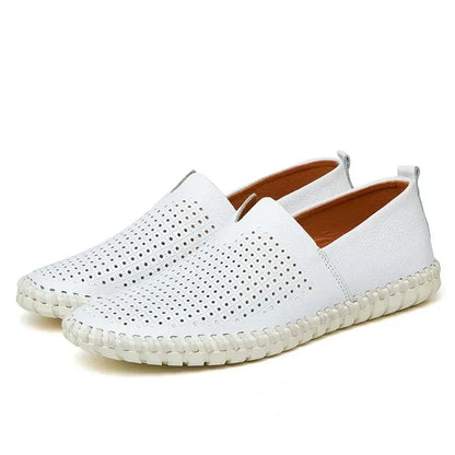Georg | Perforierte Freizeit-Loafer in Lederoptik