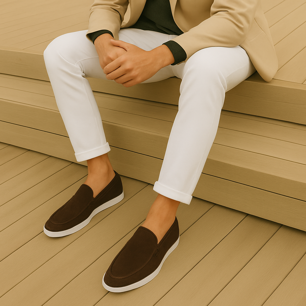 Hendrik | Elegante Loafer in Veloursoptik