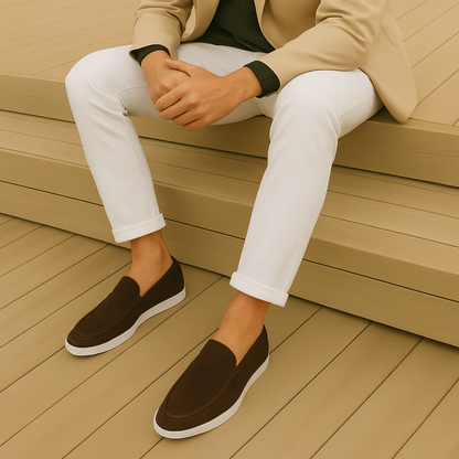 Hendrik | Elegante Loafer in Veloursoptik