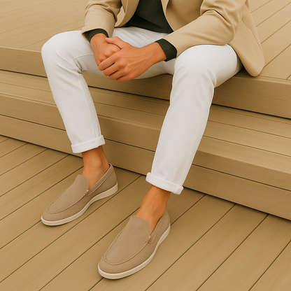Hendrik | Elegante Loafer in Veloursoptik