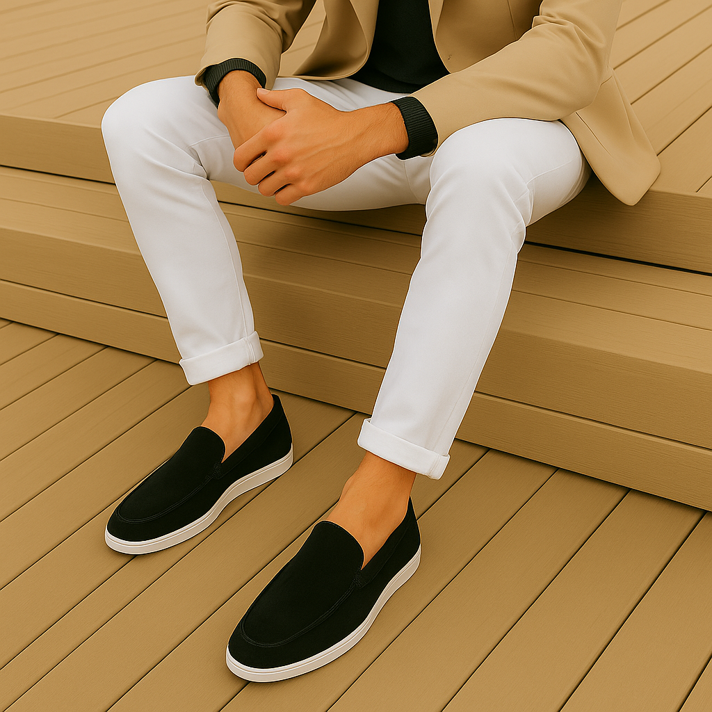 Hendrik | Elegante Loafer in Veloursoptik