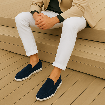 Hendrik | Elegante Loafer in Veloursoptik
