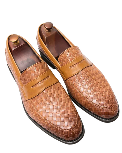 Hermann | Penny-Loafer in Flechtoptik
