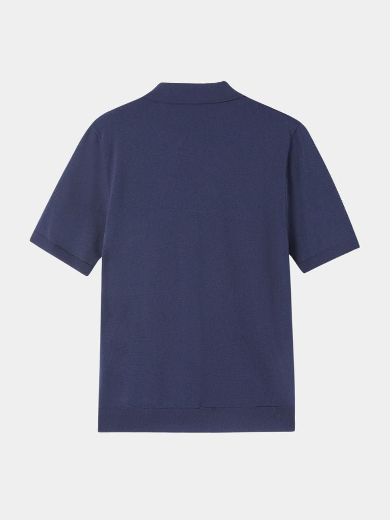 Erich | Strick-Poloshirt mit offenem Kragen