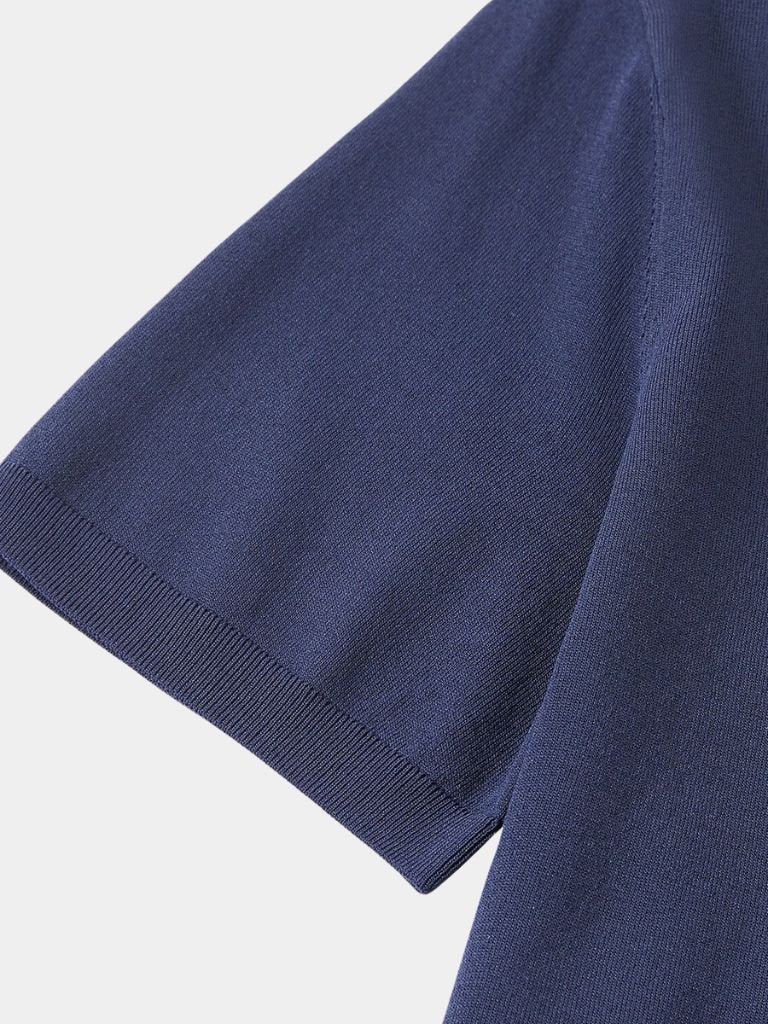 Erich | Strick-Poloshirt mit offenem Kragen