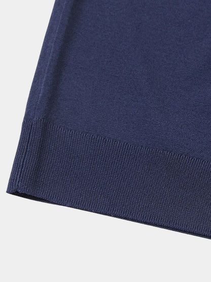 Erich | Strick-Poloshirt mit offenem Kragen