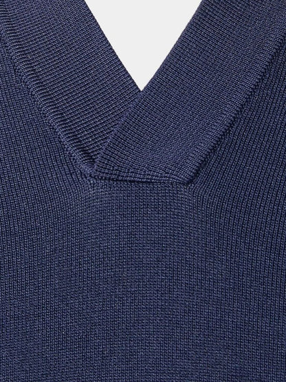 Erich | Strick-Poloshirt mit offenem Kragen