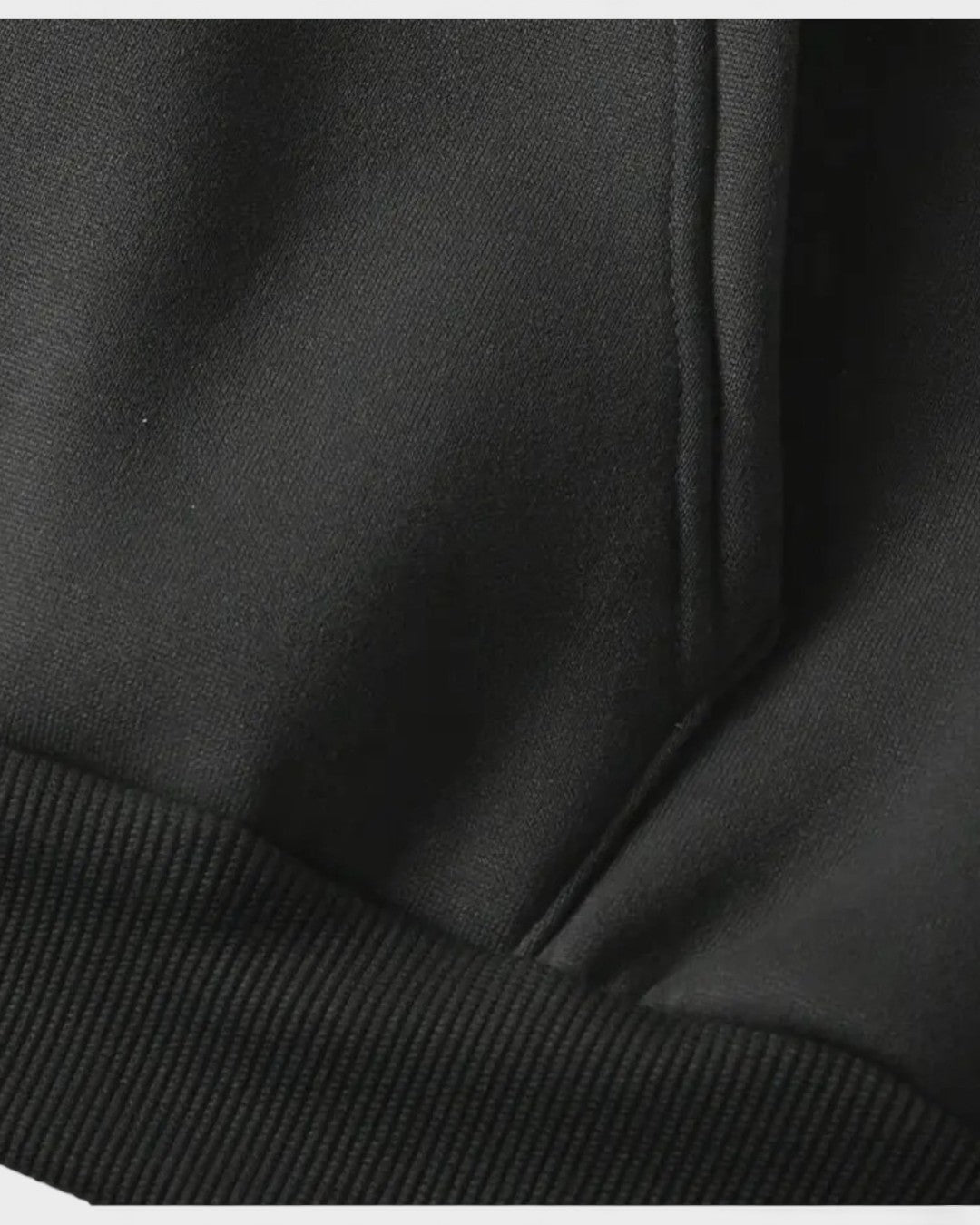 Elinor | Schwarzer Oversize-Zip-Hoodie mit hohem Kragen
