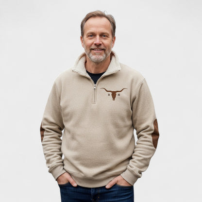 Emmerich | Cremefarbenes Sweatshirt mit Troyerkragen