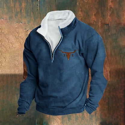 Emmerich | Cremefarbenes Sweatshirt mit Troyerkragen