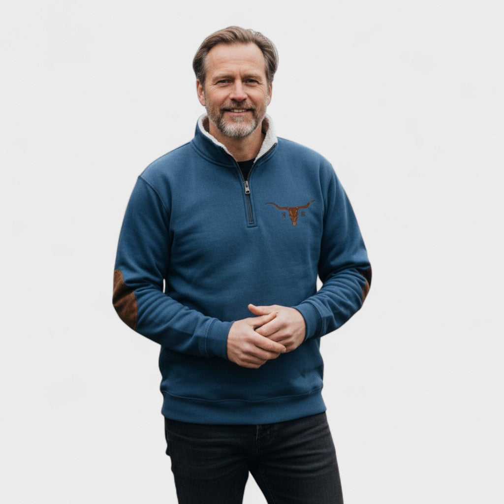 Emmerich | Cremefarbenes Sweatshirt mit Troyerkragen