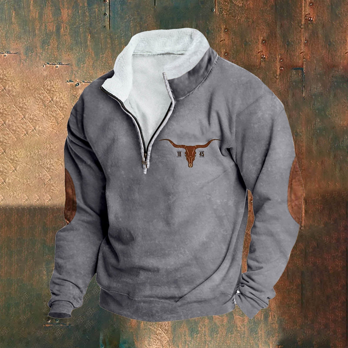 Emmerich | Cremefarbenes Sweatshirt mit Troyerkragen