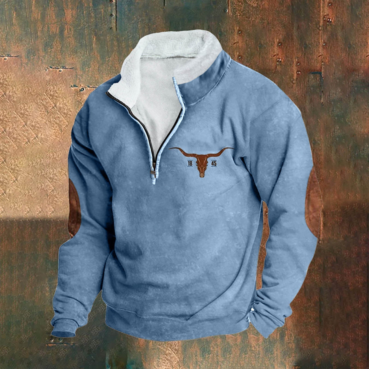 Emmerich | Cremefarbenes Sweatshirt mit Troyerkragen