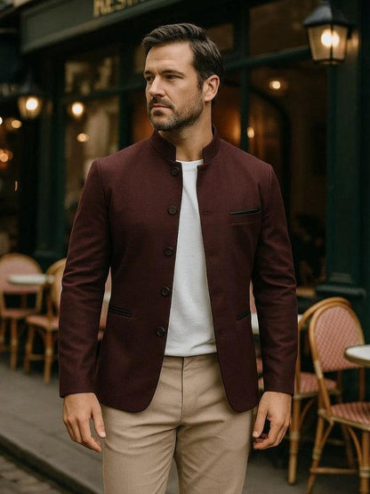 Edmund | Bordeauxrote Freizeitjacke