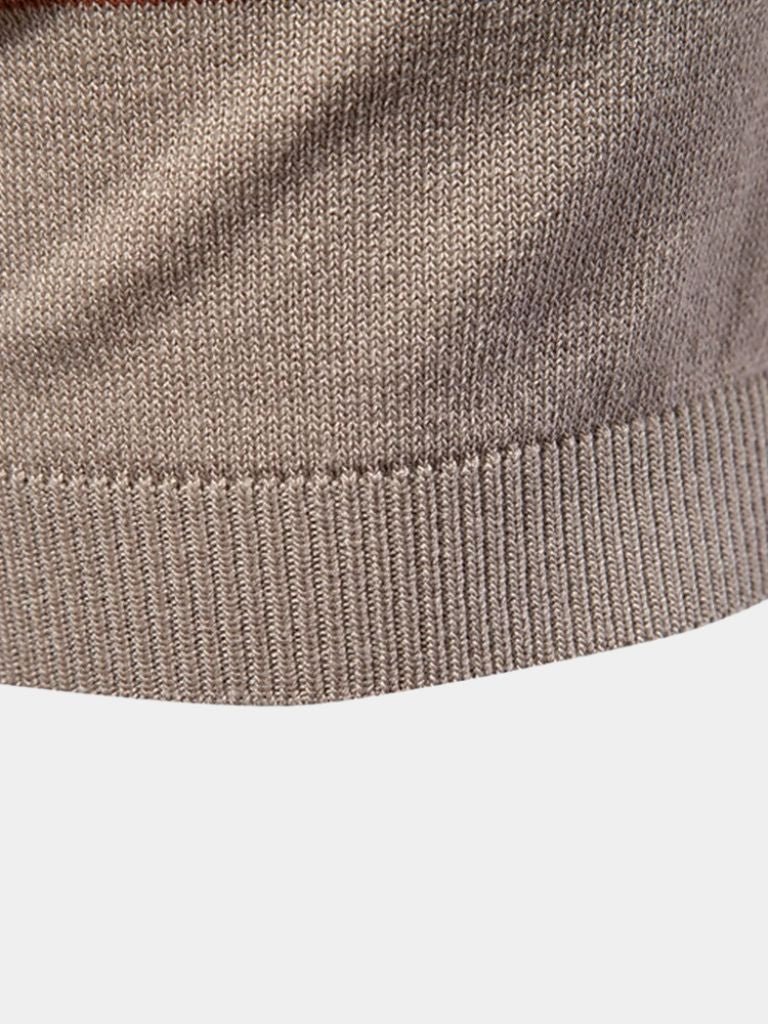 Edmund | Weißes Poloshirt mit Streifendetail