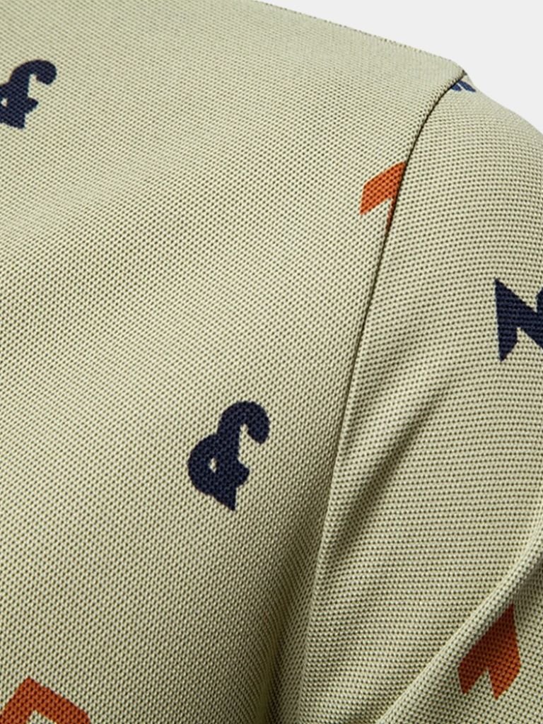 Emil | Weißes Poloshirt mit Print