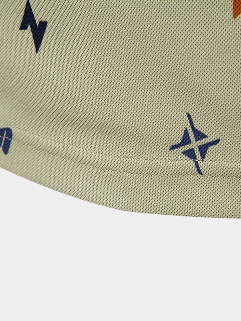 Emil | Weißes Poloshirt mit Print